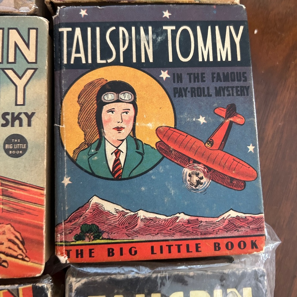 Tailspin Tommy Vintage Big Little Book Collection Of 6 Children’s Books Antique View 6